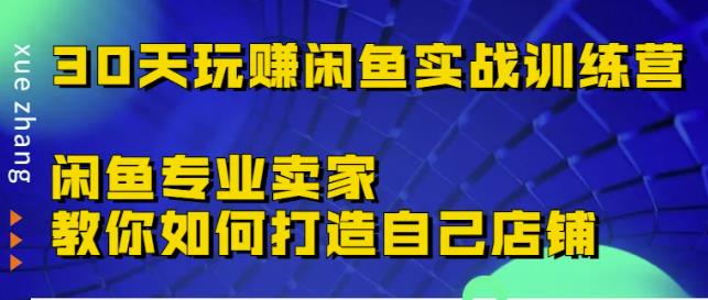 30天玩赚闲鱼实战训练营，闲鱼专业卖家教你如何打造自己店铺￼-小白项目网