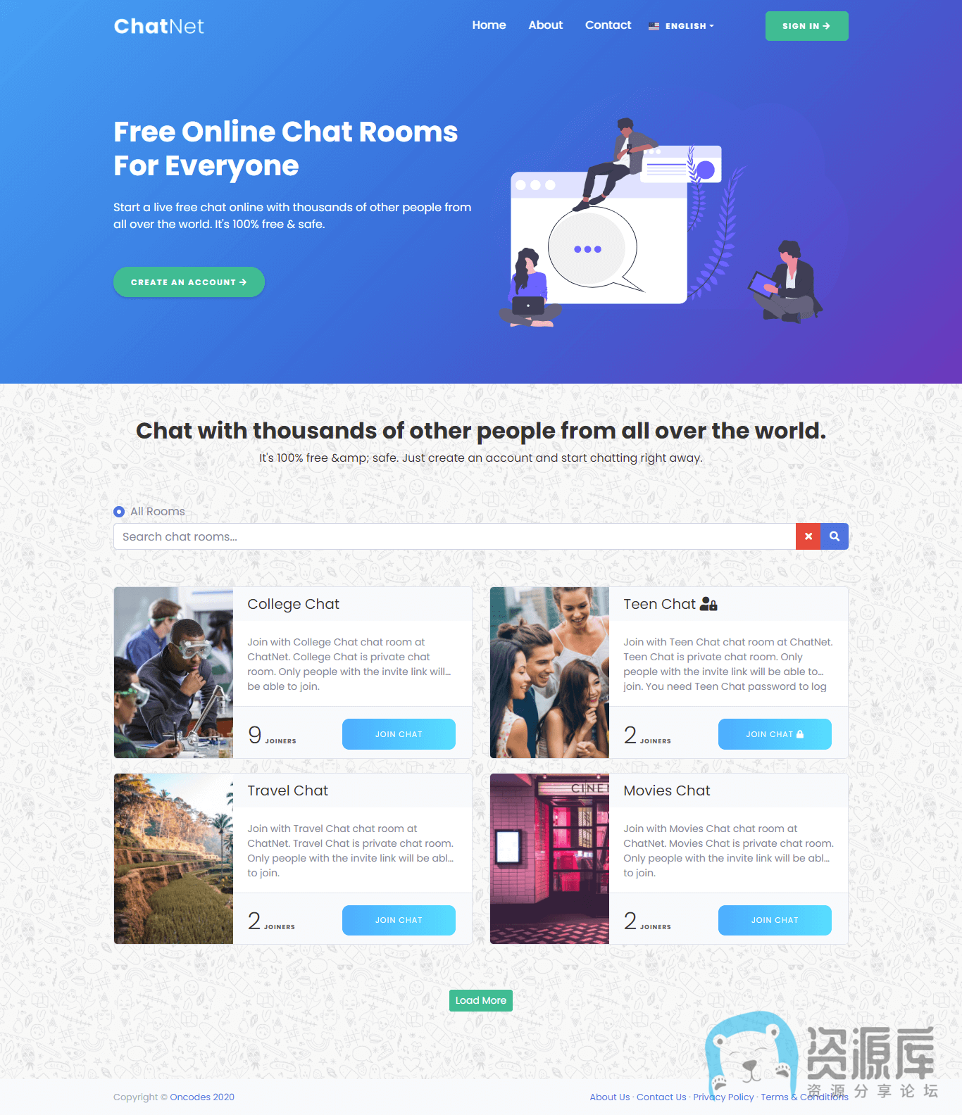 ChatNet -PHP聊天室和私人聊天程序 v1.9-小白项目网