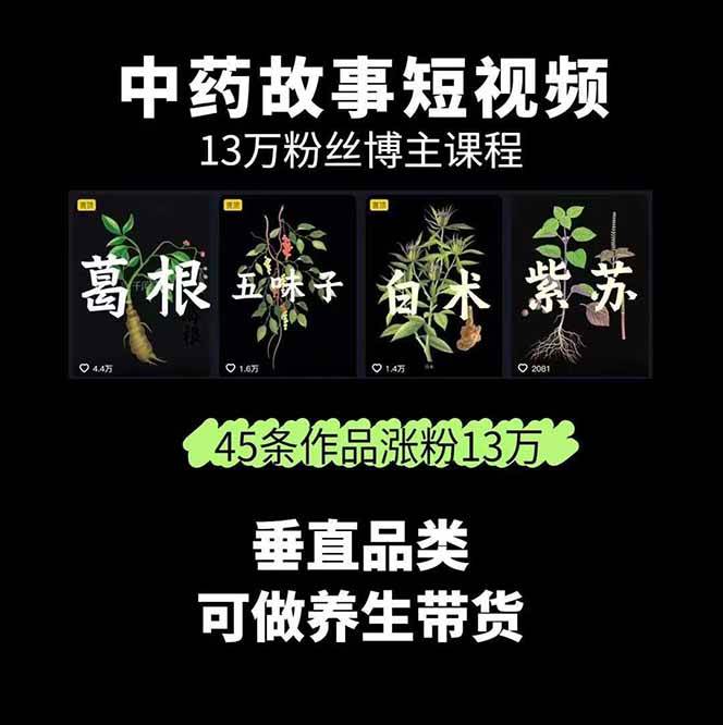 图片[2]-中药文化赛道：溯源故事开发，AI工具实战，平台运营，全方位解锁中医流量变现新路径-小白项目网