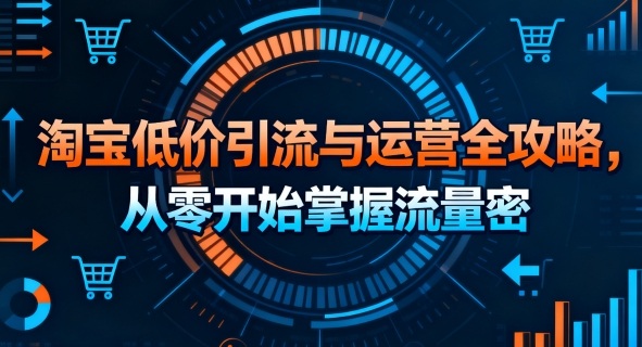淘宝低价引流与运营全攻略，从零开始掌握流量密码-小白项目网