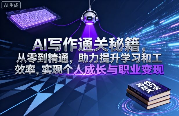 AI写作通关秘籍，从零到精通，助力提升学习和工作效率，实现个人成长与职业变现-小白项目网