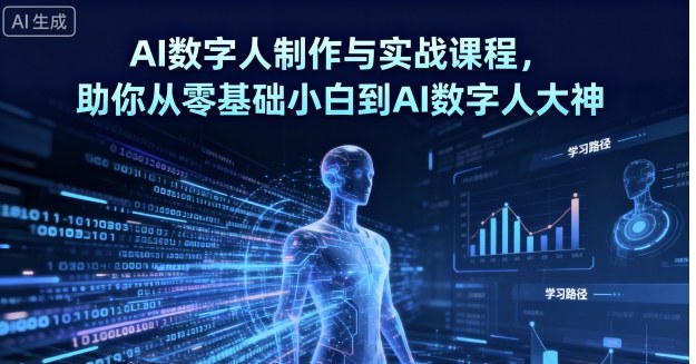AI数字人制作与实战课程，助你从零基础小白到AI数字人大神-小白项目网