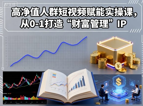 高净值人群短视频赋能实操课，从0-1打造“财富管理”IP-小白项目网