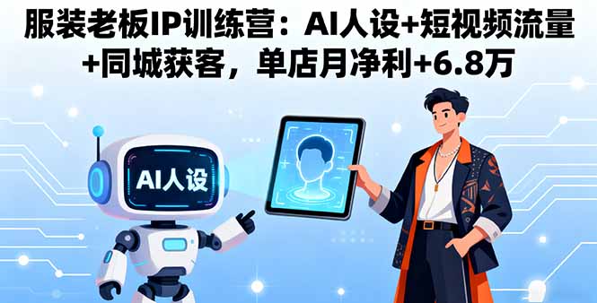 服装老板IP训练营：AI人设+短视频流量+同城获客，单店月净利+6.8万-小白项目网