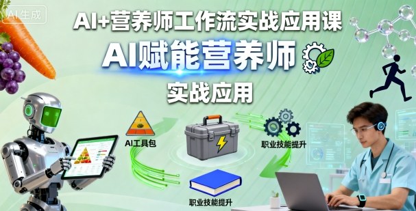 AI+营养师工作流实战应用课，AI赋能营养师-小白项目网