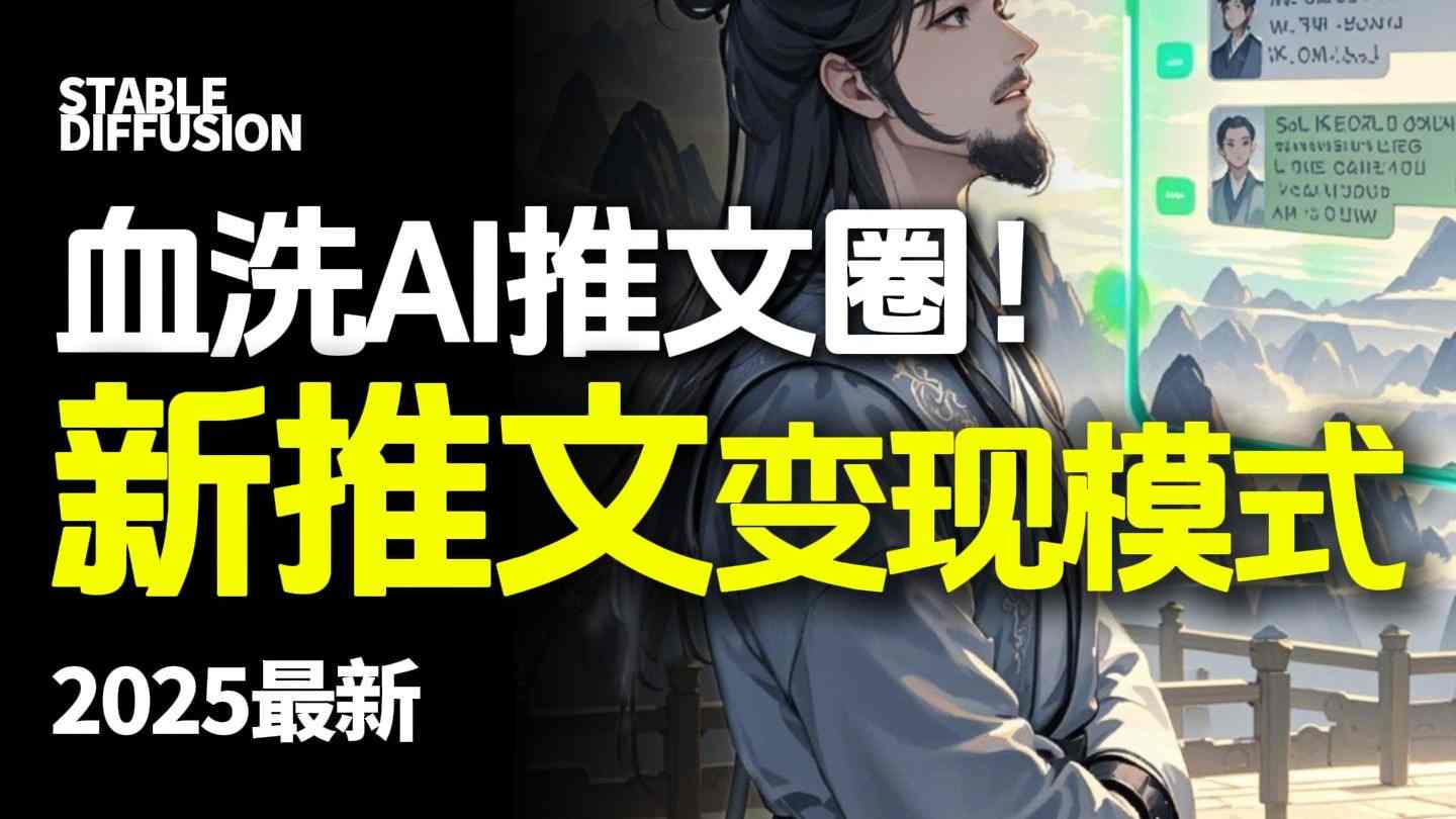 最新AI动态电影漫画小说推文，全流程实操教学，小白也能月入1W+-小白项目网