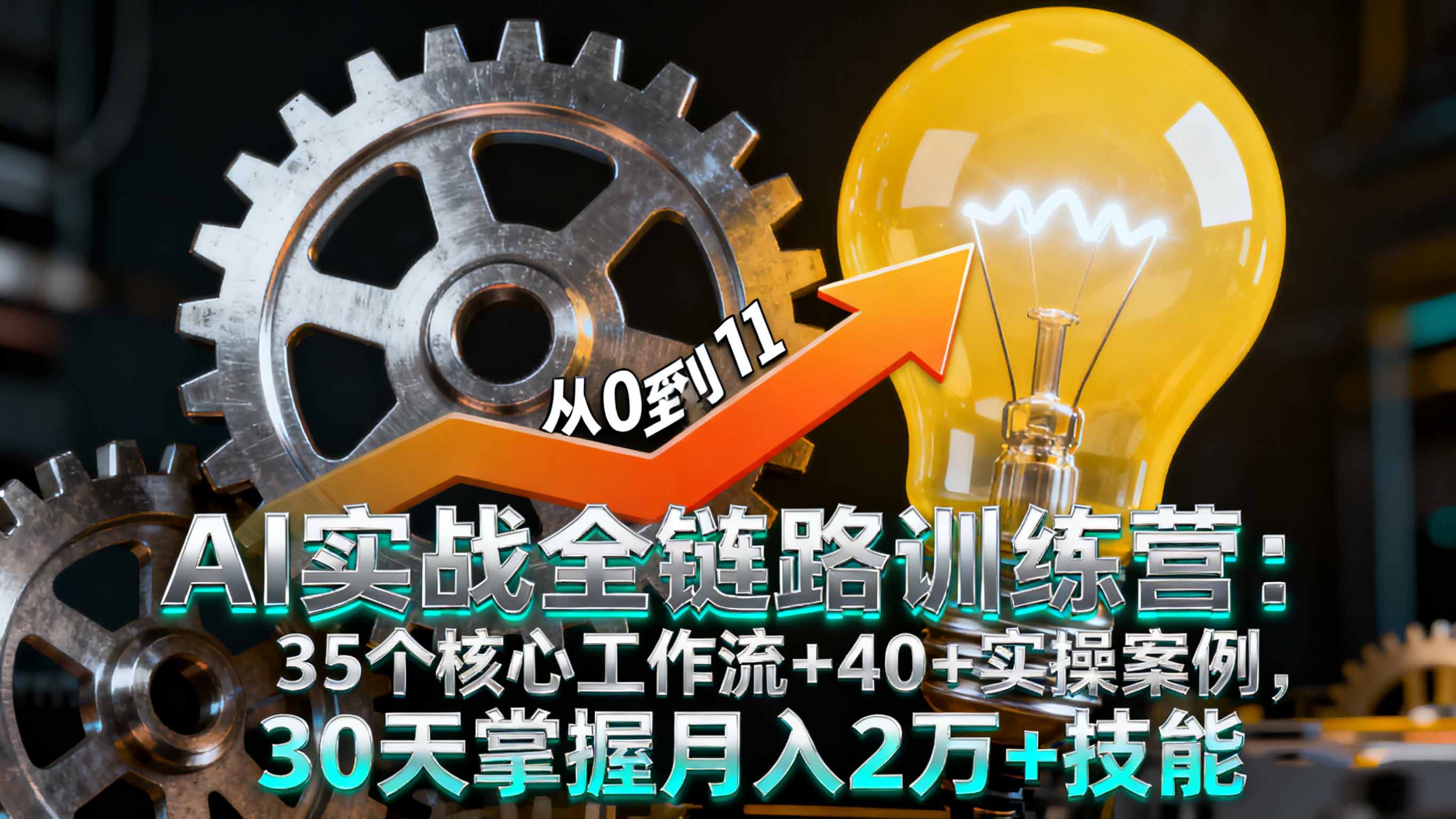 AI实战全链路训练营：35个核心工作流+40+实操案例，30天掌握月入2万+技能-小白项目网