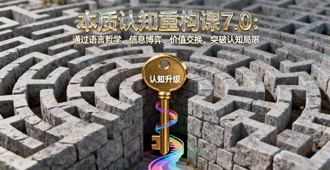 本质认知重构课7.0：通过语言哲学、信息博弈、价值交换，突破认知局限-小白项目网