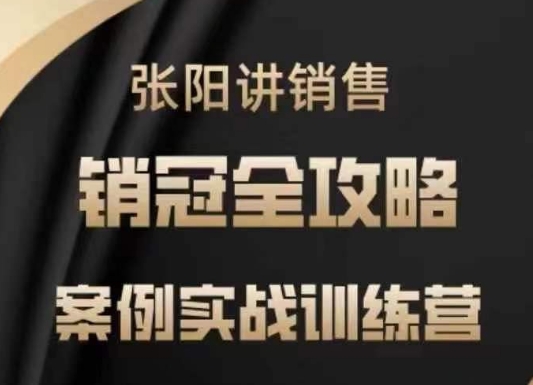 张阳讲销售实战训练营，​案例实战训练，销冠全攻略-小白项目网